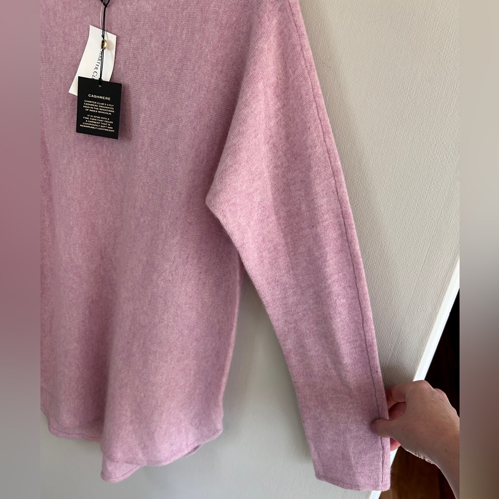 NWT CHARTER CLUB LUXURY 100% Cashmere Sweater Soft Old Money Parisian | Size M - Picture 6 of 10